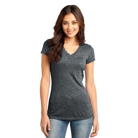 District ®  - Juniors Microburn V-Neck Cap Sleeve Tee. DT261